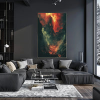 Epic Fiery Landscape Adventure in Fantasy or Mythology Poster PosterGoat