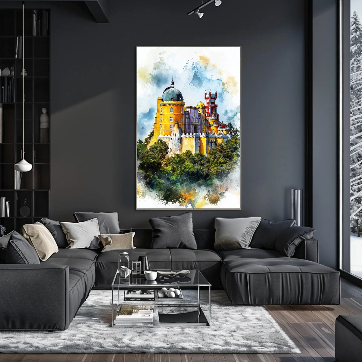 Portugal Sintra Pena Palace Bright Colorful View Poster