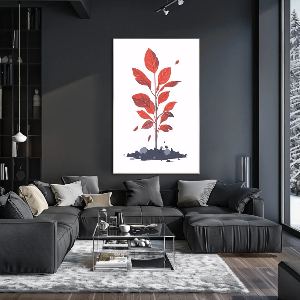 Futuristic Cityscape Neon Art Poster