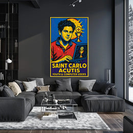 Saint Carlo Acutis Youth Computer Users Poster