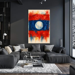 Abstract Watercolor Flag Abstract Poster