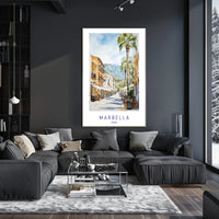 Marbella Street Scene Poster PosterGoat