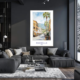 Marbella Street Scene Poster PosterGoat
