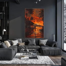 Tropical Sunset Serenity Poster