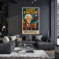 Einstein Relativity Theory Cosmic Science Lovers Poster