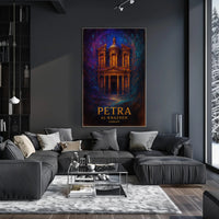 Al Khazneh Petra Travel Poster Vintage Wall Art