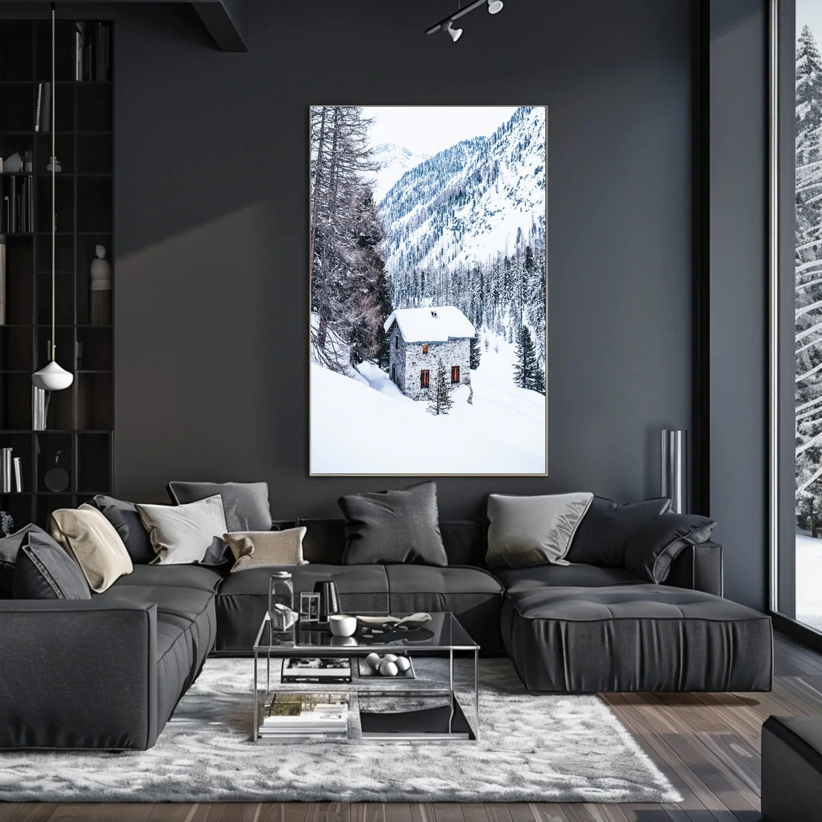 Winter Retreat in the Mountains Poster