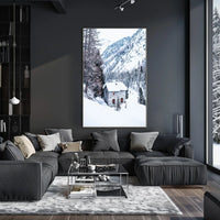 Winter Retreat in the Mountains Poster