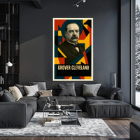 Grover Cleveland 22nd President of the United States Abstract Pop Poster