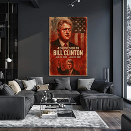 Bill Clinton 42nd President Poster