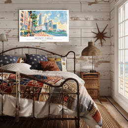 Monte Carlo Cityscape Poster PosterGoat