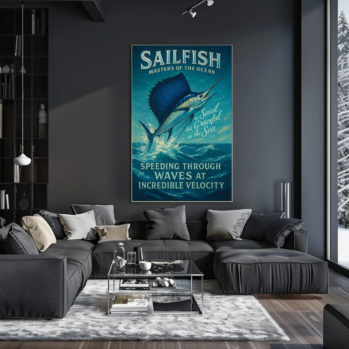 Sailfish Adventure Masterpiece: Oceanic Animal Poster