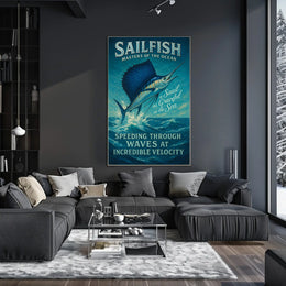 Sailfish Adventure Masterpiece: Oceanic Animal Poster