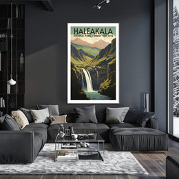 Haleakala National Park Scenic Poster Hawaii Wall Art