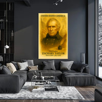 Zachary Taylor 12th President of the United States Vintage Watercolor Poster