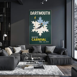 Dartmouth Winter Carnival 1950 Vintage Sports Poster PosterGoat