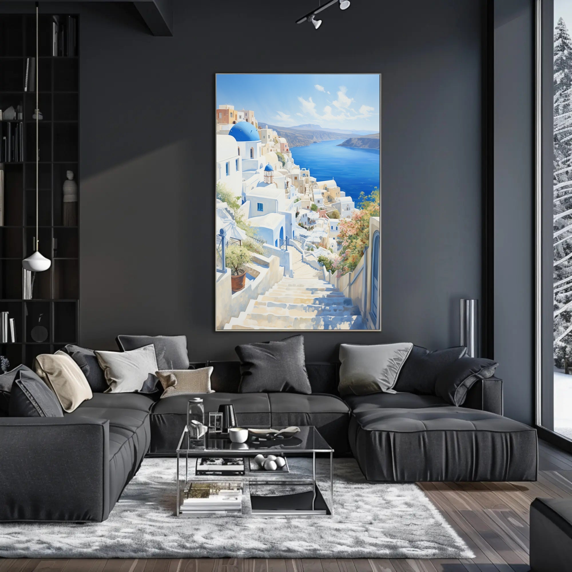 Serene Santorini Poster