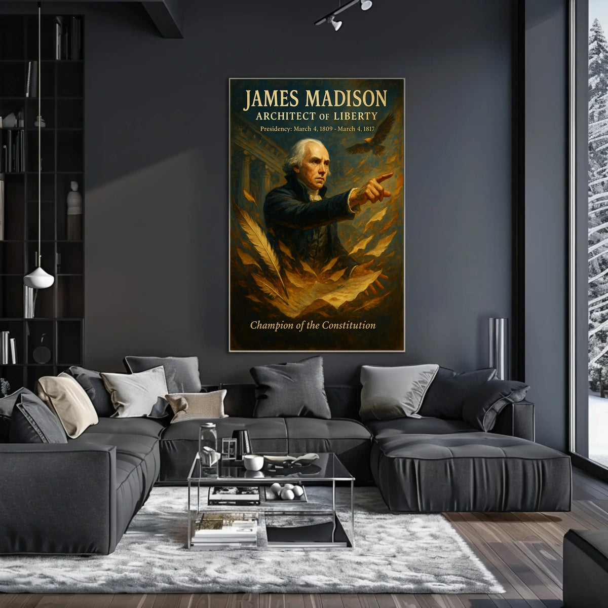 James Madison Vintage Style Historical or Presidential Poster