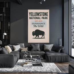 Yellowstone National Park Experience the Wild Poster PosterGoat