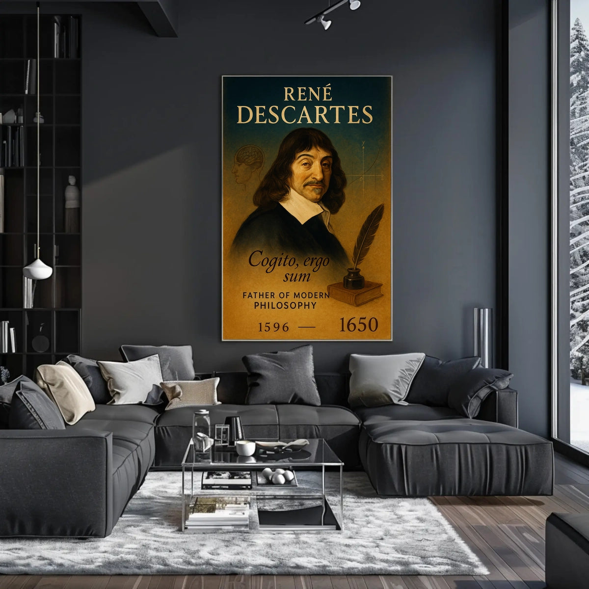 René Descartes Father Of Modern Poster