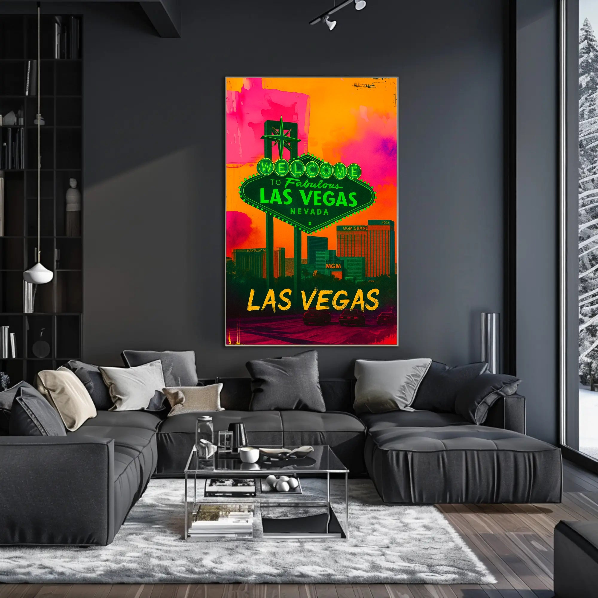 Las Vegas Skyline Pop Art Urban or Cityscape Poster