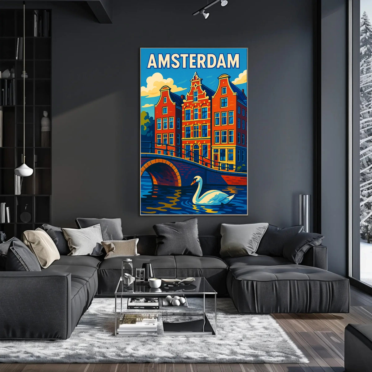 Amsterdam A Vibrant Cityscape Poster