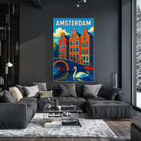 Amsterdam A Vibrant Cityscape Poster