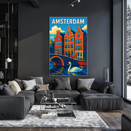 Amsterdam A Vibrant Cityscape Poster