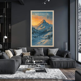 Majestic Mountain Aesthetic Poster