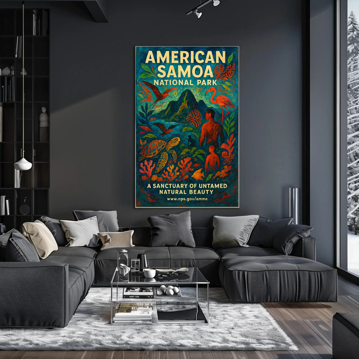 American Samoa National Park Artistic Travel Poster