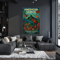 American Samoa National Park Artistic Travel Poster