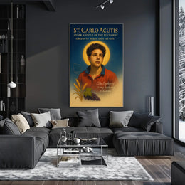 St. Carlo Acutis Cyber Apostle of the Eucharist Poster