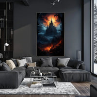 Gothic Castle Dark Fantasy Art Poster Print