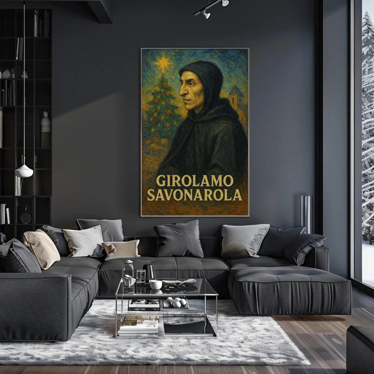 Savonarola Renaissance Figure Artistic Depiction Historical Poster