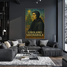 Savonarola Renaissance Figure Artistic Depiction Historical Poster