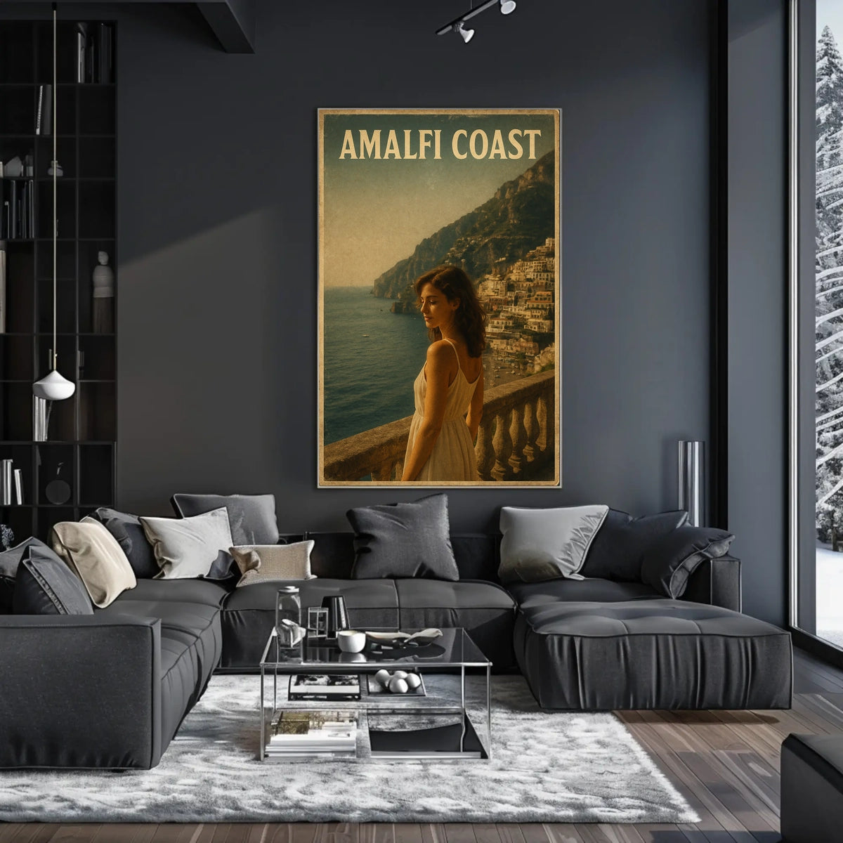 Amalfi Coast Dream Poster Wall Art for Coastal Decor