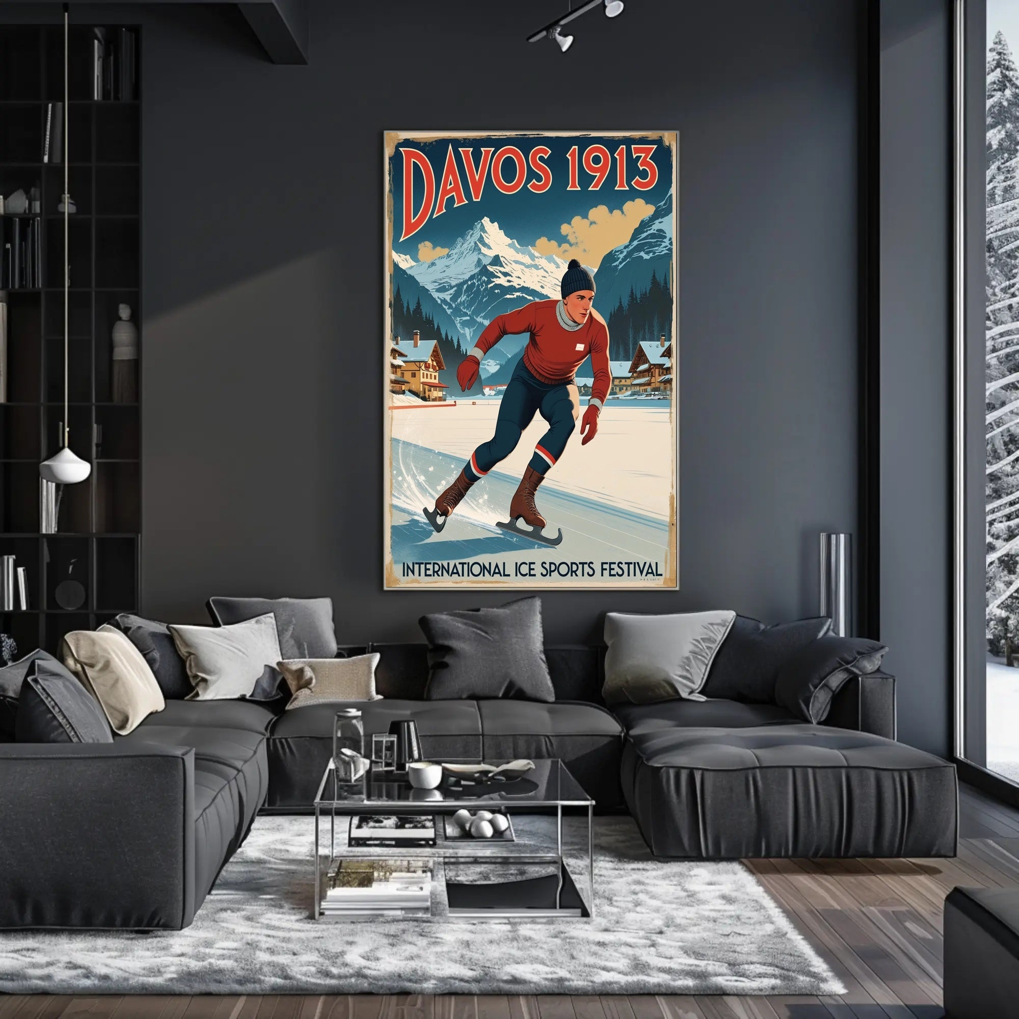 Davos 1913 – International Ice Sports Festival Poster PosterGoat