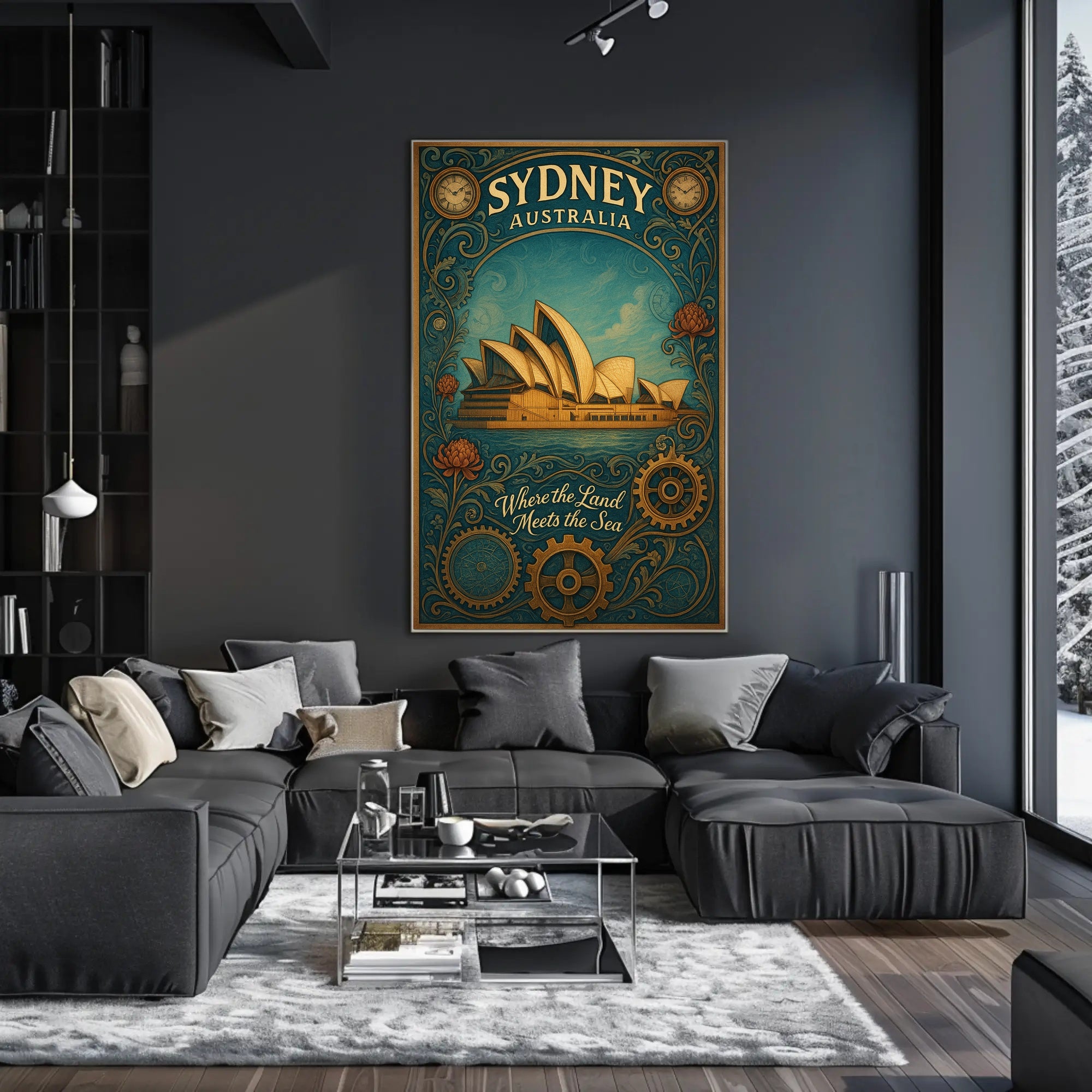 Sydney Coastal Poster Travel Wall Art Print