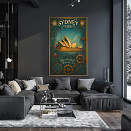 Sydney Coastal Poster Travel Wall Art Print