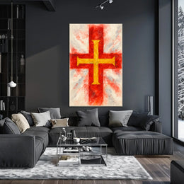Vibrant Cross Poster