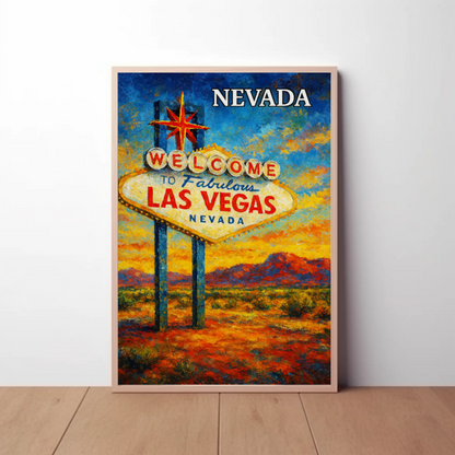 Las Vegas Nevada Vintage Welcome Sign Poster