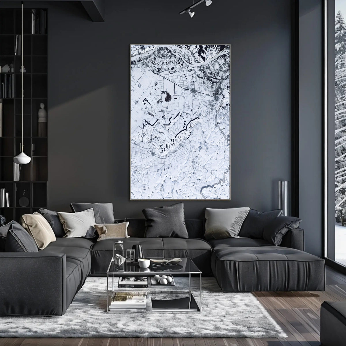 Winter Landscape From Above Poster