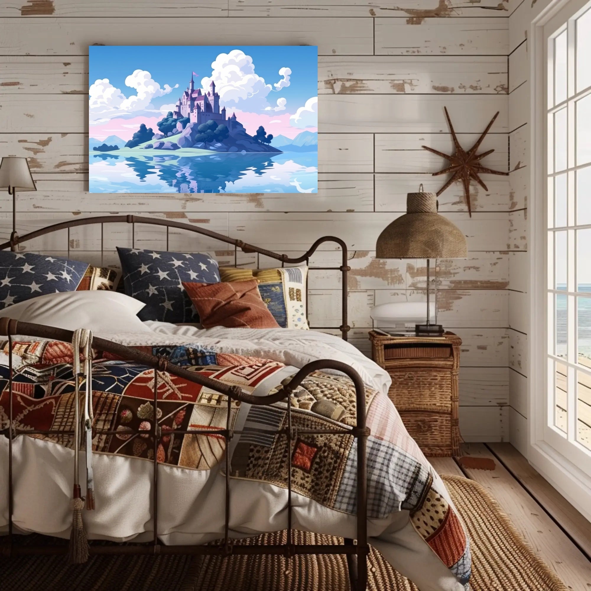 Enchanted Castle by the Lake Poster