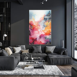 Abstract Colorful Waves Abstract Poster