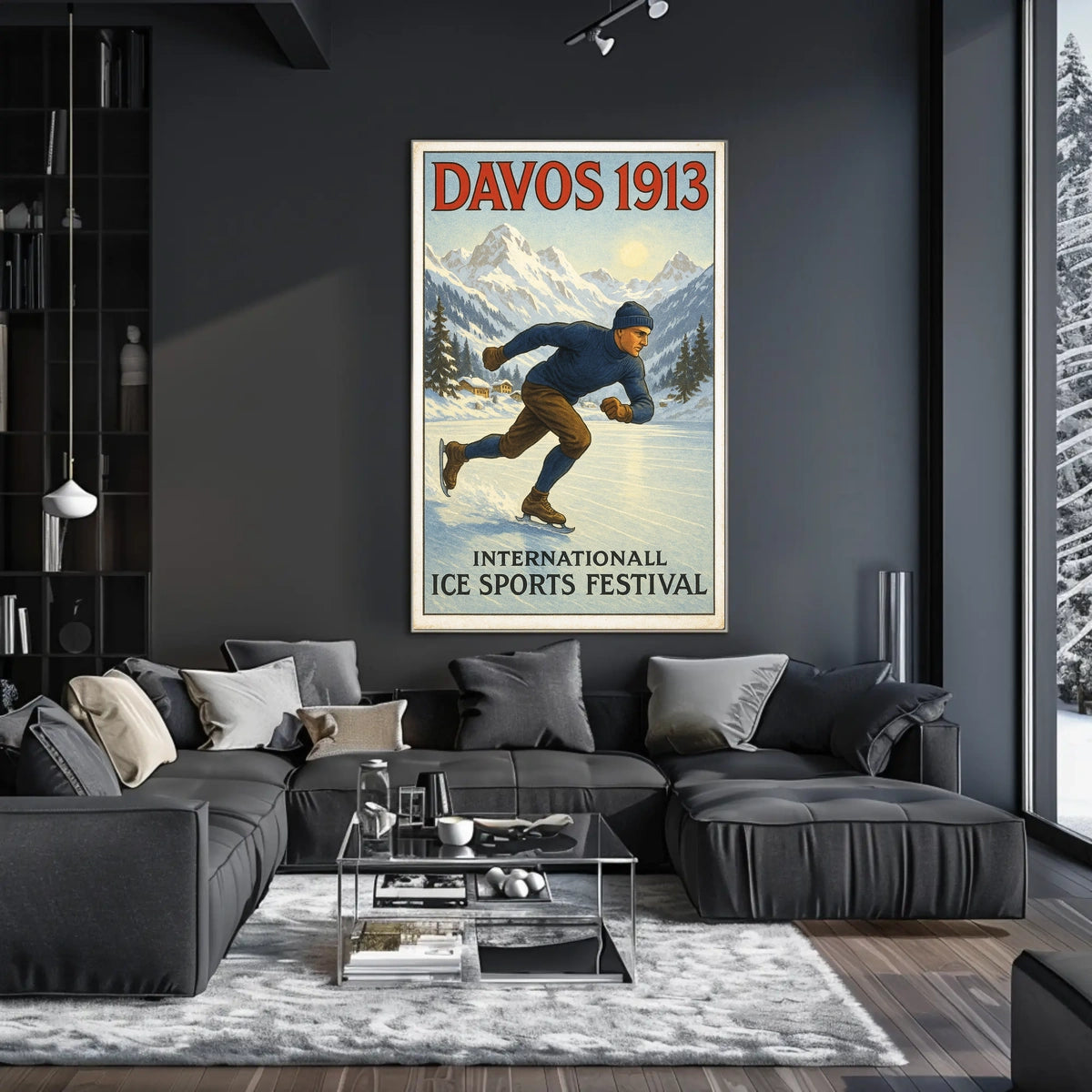 Davos 1913 International Ice Sports Festival Poster