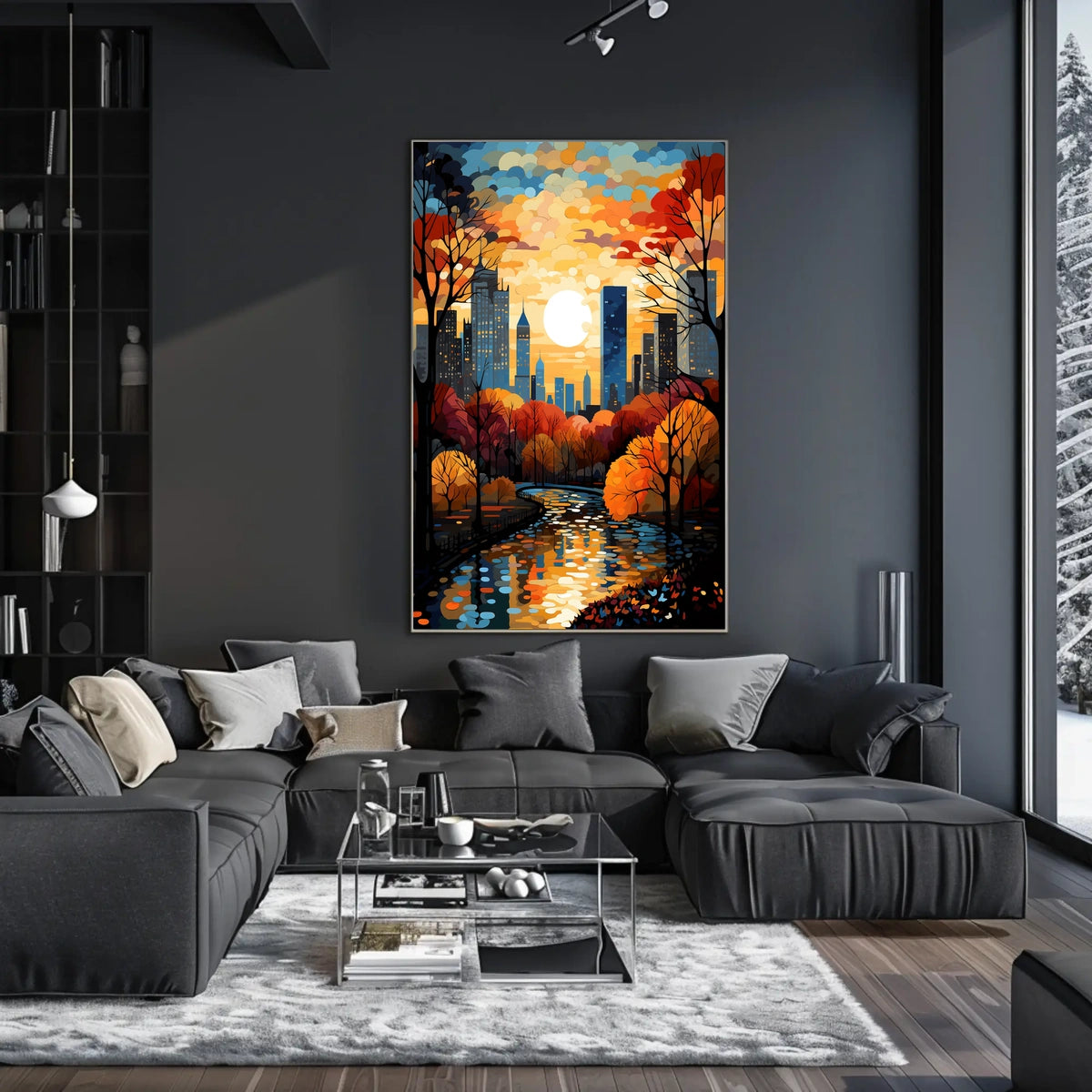 Urban Cityscape Sunset Art Print - Travel Poster