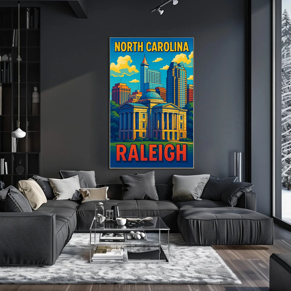 Raleigh, North Carolina Skyline Poster