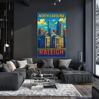 Raleigh, North Carolina Skyline Poster