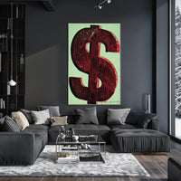 Dollar Sign Pop Art Poster Modern Graphic Print