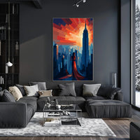 Cityscape At Sunset Poster